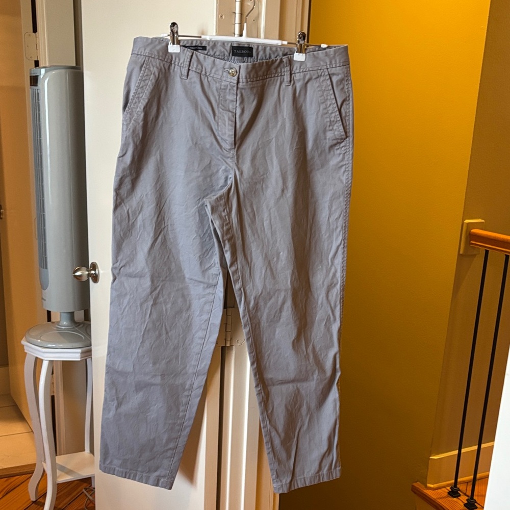 Talbot’s Relaxed Chinos Gray Pants Size 10